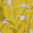 Metallic Silver and Lemon Abstract Luxury Burnout Brocade
