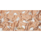 Metallic Silver and Creamsicle Abstract Luxury Burnout Brocade
