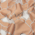 Metallic Silver and Creamsicle Abstract Luxury Burnout Brocade