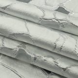 Metallic Silver and White Abstract Luxury Burnout Brocade