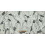 Metallic Silver and White Abstract Luxury Burnout Brocade