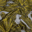 Metallic Black and Golden Olive Firework Flowers Luxury Burnout Brocade