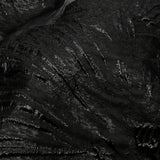 Metallic Black Firework Flowers Luxury Burnout Brocade