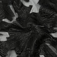 Metallic Black Firework Flowers Luxury Burnout Brocade