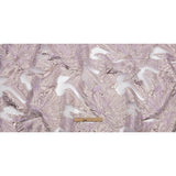 Metallic Rose Gold and Lilac Firework Flowers Luxury Burnout Brocade