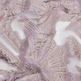 Metallic Rose Gold and Lilac Firework Flowers Luxury Burnout Brocade