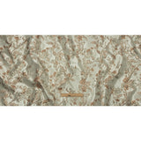 Metallic Gold, Pale Blue and Creamsicle Flowering Vines Luxury Brocade