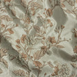 Metallic Gold, Pale Blue and Creamsicle Flowering Vines Luxury Brocade