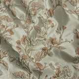 Metallic Gold, Pale Blue and Creamsicle Flowering Vines Luxury Brocade