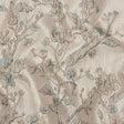 Metallic Pastel Pink and Light Blue Flowering Vines Luxury Brocade