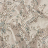 Metallic Pastel Pink and Light Blue Flowering Vines Luxury Brocade