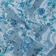 Metallic Periwinkle, Dark Blue and SIlver Flowering Vines Luxury Brocade