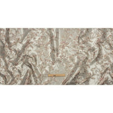 Metallic Gray, Gold and Bubblegum Pink Flowering Vines Luxury Brocade