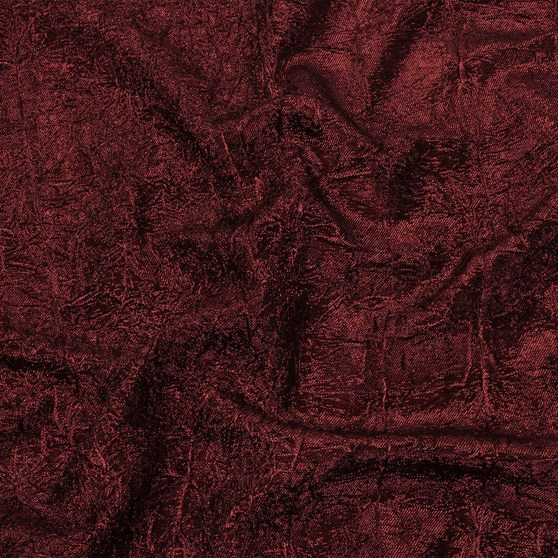 Astrolabe Metallic Dark Red Crinkled Luxury Brocade with Black Backing