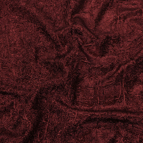 Astrolabe Metallic Dark Red Crinkled Luxury Brocade with Black Backing