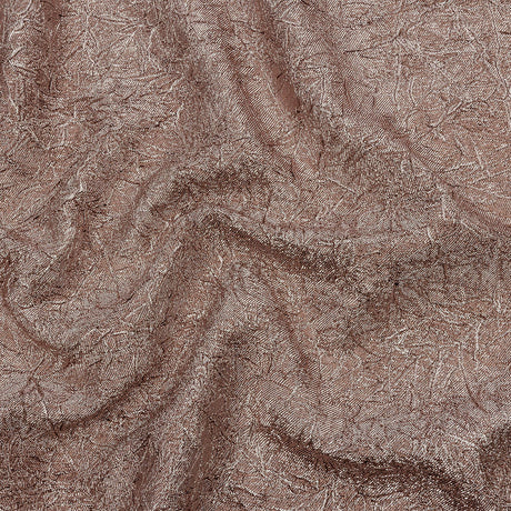 Astrolabe Metallic Light Pink Crinkled Luxury Brocade with Black Backing