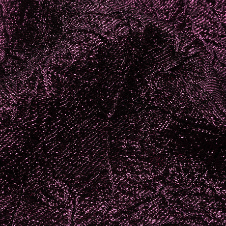 Astrolabe Metallic Dark Magenta Crinkled Luxury Brocade with Black Backing