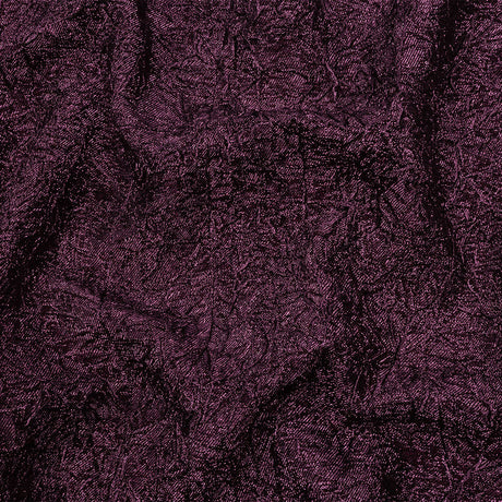 Astrolabe Metallic Dark Magenta Crinkled Luxury Brocade with Black Backing