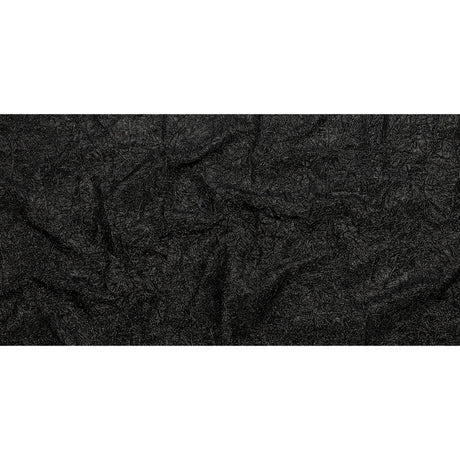 Astrolabe Metallic Black Crinkled Luxury Brocade with Black Backing