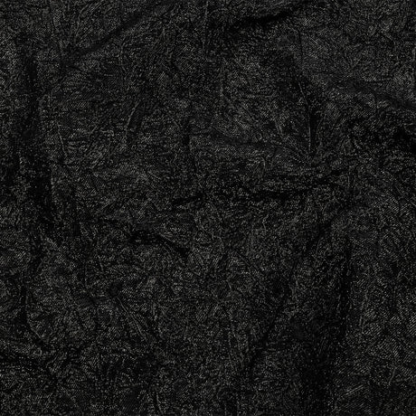 Astrolabe Metallic Black Crinkled Luxury Brocade with Black Backing