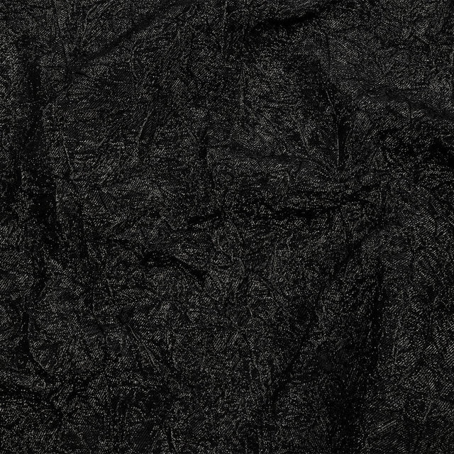 Astrolabe Metallic Black Crinkled Luxury Brocade with Black Backing