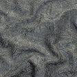 Astrolabe Metallic Bright Silver Crinkled Luxury Brocade with Black Backing
