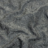 Astrolabe Metallic Bright Silver Crinkled Luxury Brocade with Black Backing