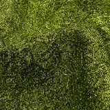 Astrolabe Metallic Lime Green Crinkled Luxury Brocade with Black Backing