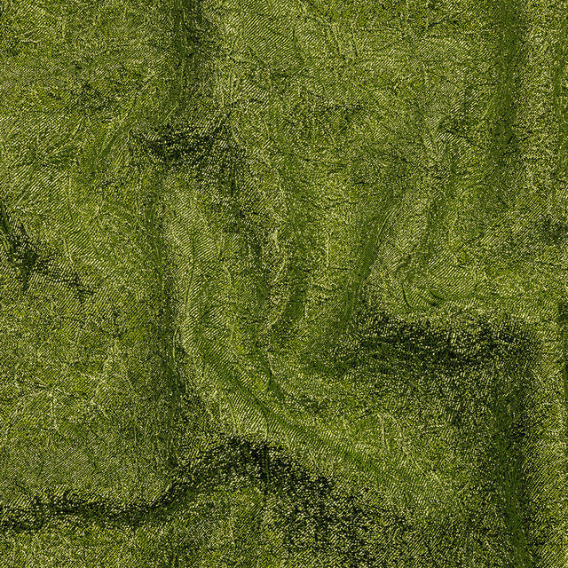 Astrolabe Metallic Lime Green Crinkled Luxury Brocade with Black Backing