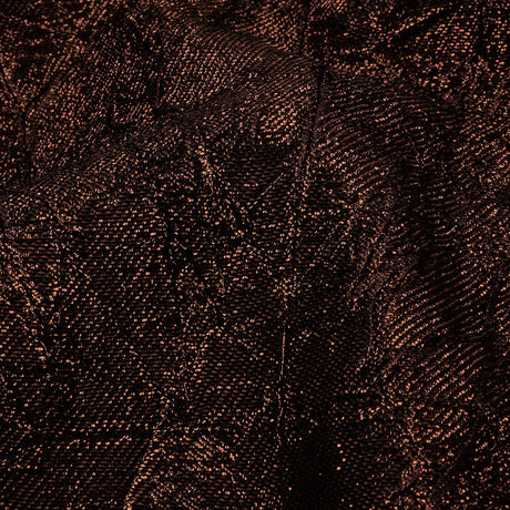 Astrolabe Metallic Dark Copper Crinkled Luxury Brocade with Black Backing