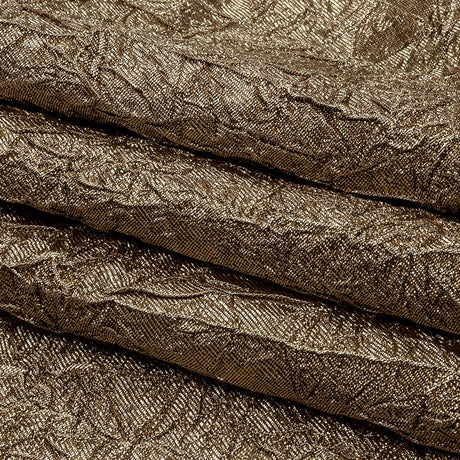 Astrolabe Metallic Gold Crinkled Luxury Brocade with Black Backing