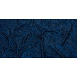 Astrolabe Metallic Navy and Royal Blue Crinkled Luxury Brocade with Black Backing