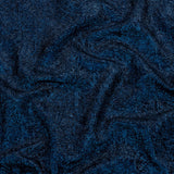 Astrolabe Metallic Navy and Royal Blue Crinkled Luxury Brocade with Black Backing