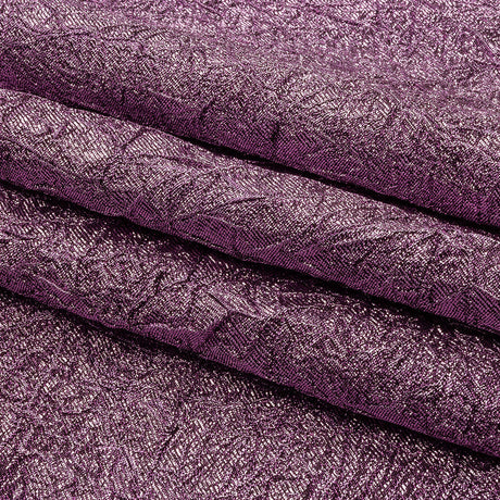 Astrolabe Metallic Bright Orchid Crinkled Luxury Brocade with Black Backing