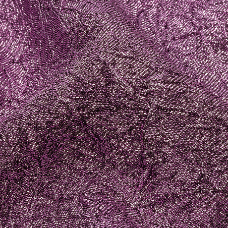 Astrolabe Metallic Bright Orchid Crinkled Luxury Brocade with Black Backing