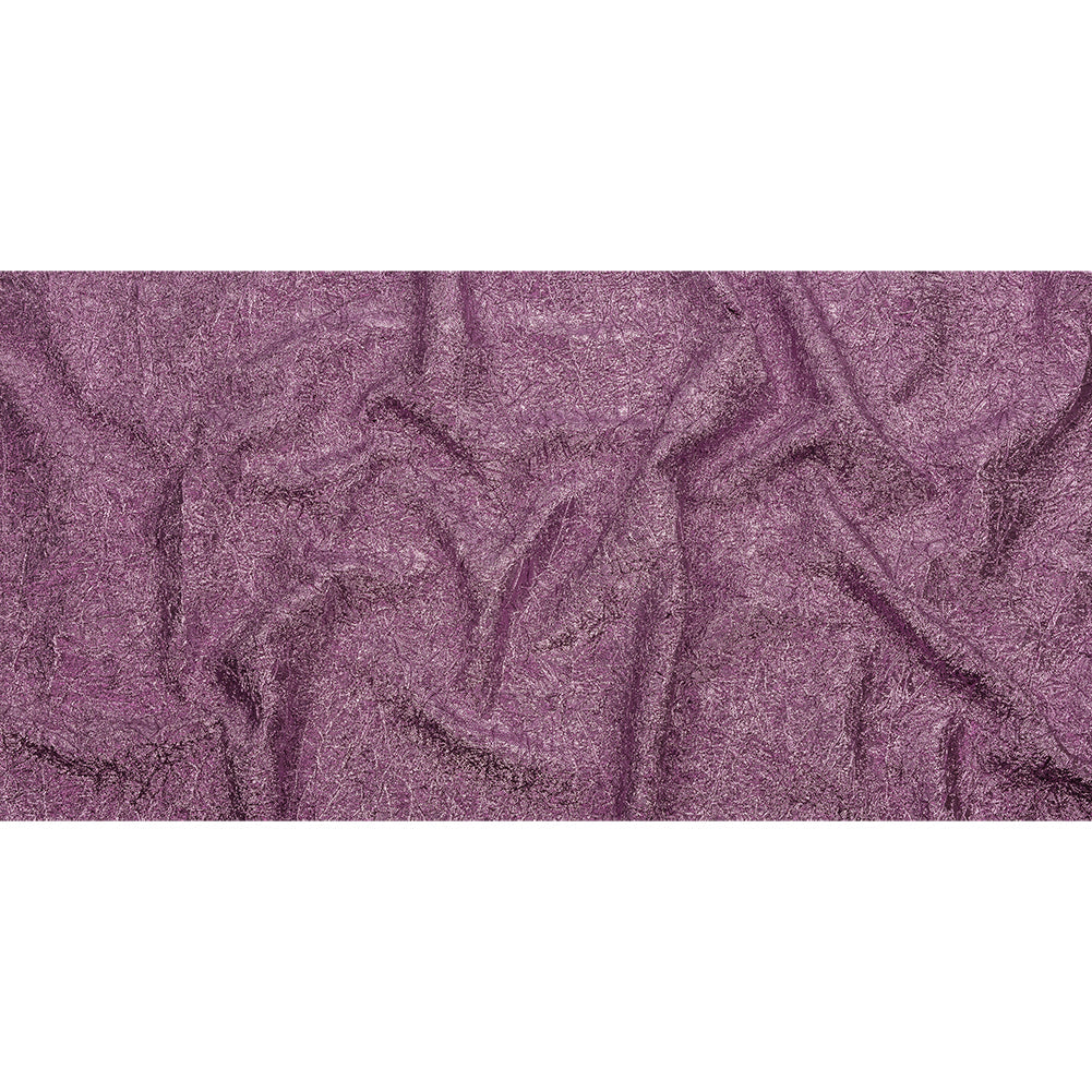 Astrolabe Metallic Bright Orchid Crinkled Luxury Brocade with Black Backing