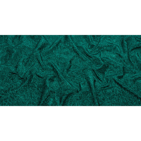Astrolabe Metallic Teal Crinkled Luxury Brocade with Black Backing