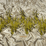 Metallic Gold, Yellow and Black Splattered Stripe Luxury Brocade Panel