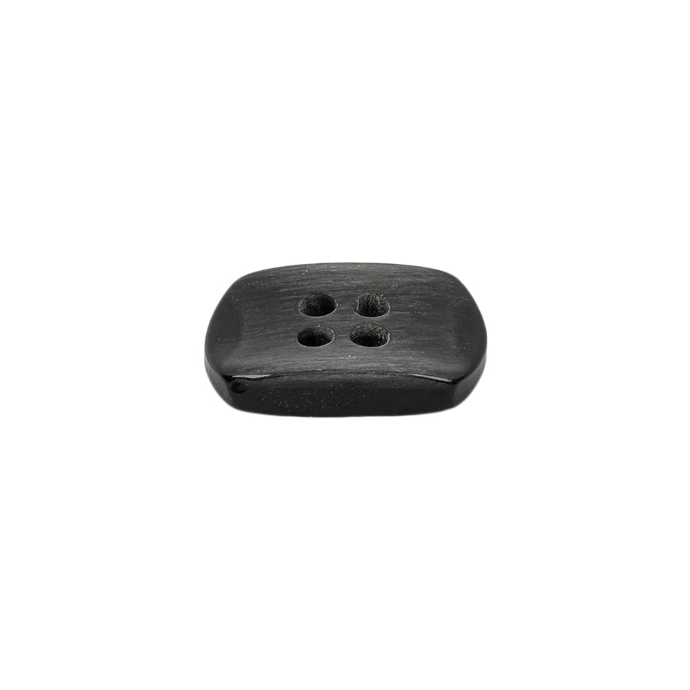 Italian Smoky Iridescent Rectangular 4-Hole Plastic Button - 28L/18mm
