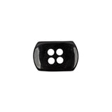 Italian Smoky Iridescent Rectangular 4-Hole Plastic Button - 28L/18mm
