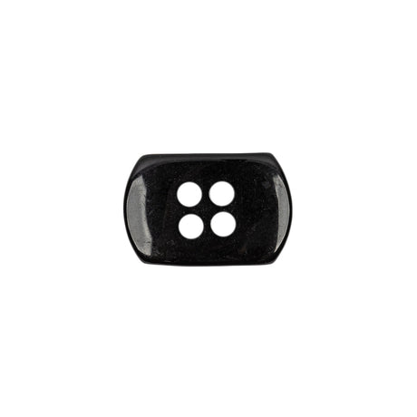 Italian Smoky Iridescent Rectangular 4-Hole Plastic Button - 28L/18mm