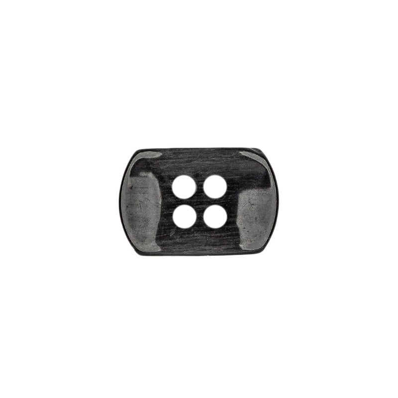 Italian Smoky Iridescent Rectangular 4-Hole Plastic Button - 28L/18mm