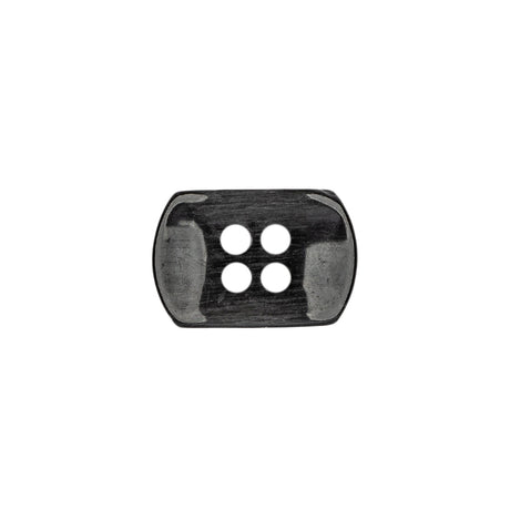 Italian Smoky Iridescent Rectangular 4-Hole Plastic Button - 28L/18mm