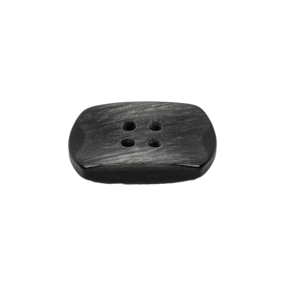 Italian Smoky Iridescent Rectangular 4-Hole Plastic Button - 36L/23mm