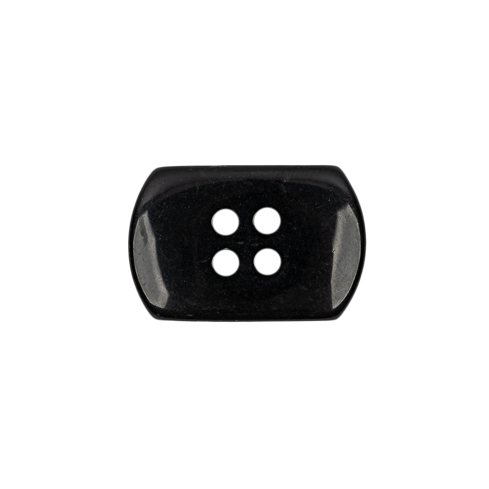 Italian Smoky Iridescent Rectangular 4-Hole Plastic Button - 36L/23mm
