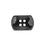 Italian Smoky Iridescent Rectangular 4-Hole Plastic Button - 36L/23mm
