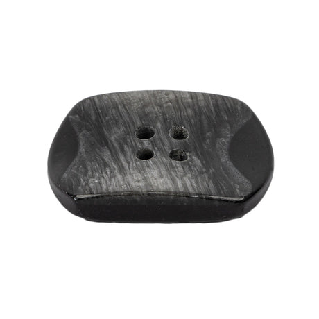 Italian Smoky Iridescent Rectangular 4-Hole Plastic Button - 44L/28mm