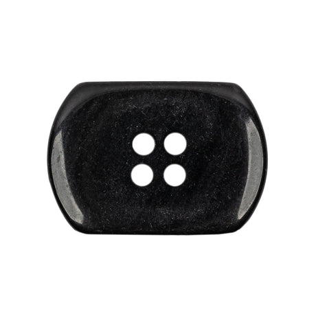 Italian Smoky Iridescent Rectangular 4-Hole Plastic Button - 44L/28mm