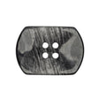 Italian Smoky Iridescent Rectangular 4-Hole Plastic Button - 44L/28mm