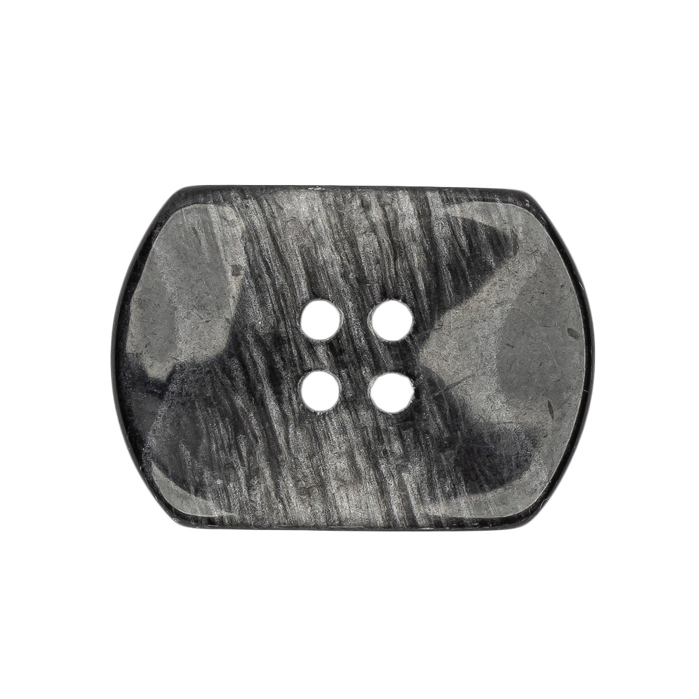 Italian Smoky Iridescent Rectangular 4-Hole Plastic Button - 44L/28mm